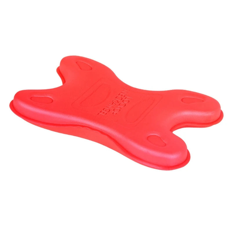 NeckHarmony Comfort Pillow in red and gray, designed for neck and shoulder pain relief with soft, supportive foam. Features ergonomic design for soothing relaxation and versatile use during travel, work, or leisure.
