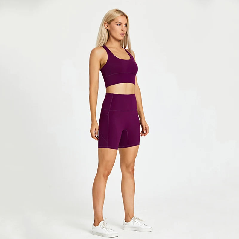 FlexMove Pocket Yoga Shorts Set
