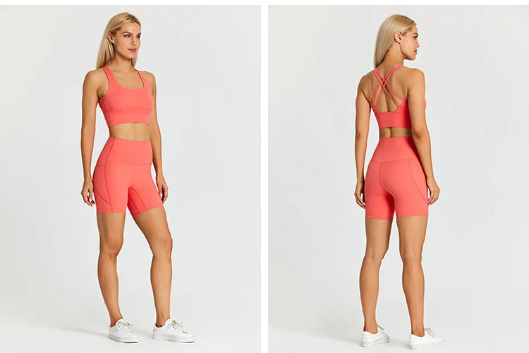 FlexMove Pocket Yoga Shorts Set