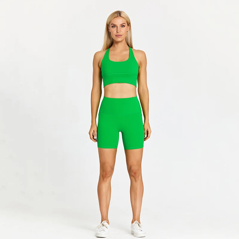 FlexMove Pocket Yoga Shorts Set