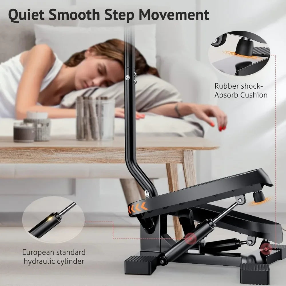 TwistClimb Stepper with Resistance Bands & Handlebar