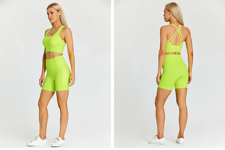 FlexMove Pocket Yoga Shorts Set