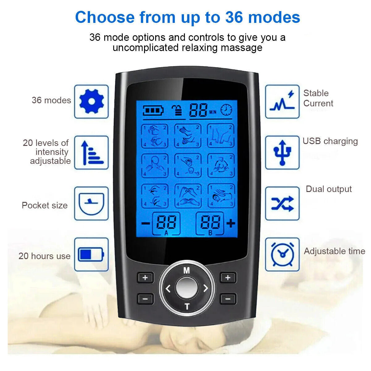 Muscle Massager Adjustable Mode Body Massage Slimming Machine