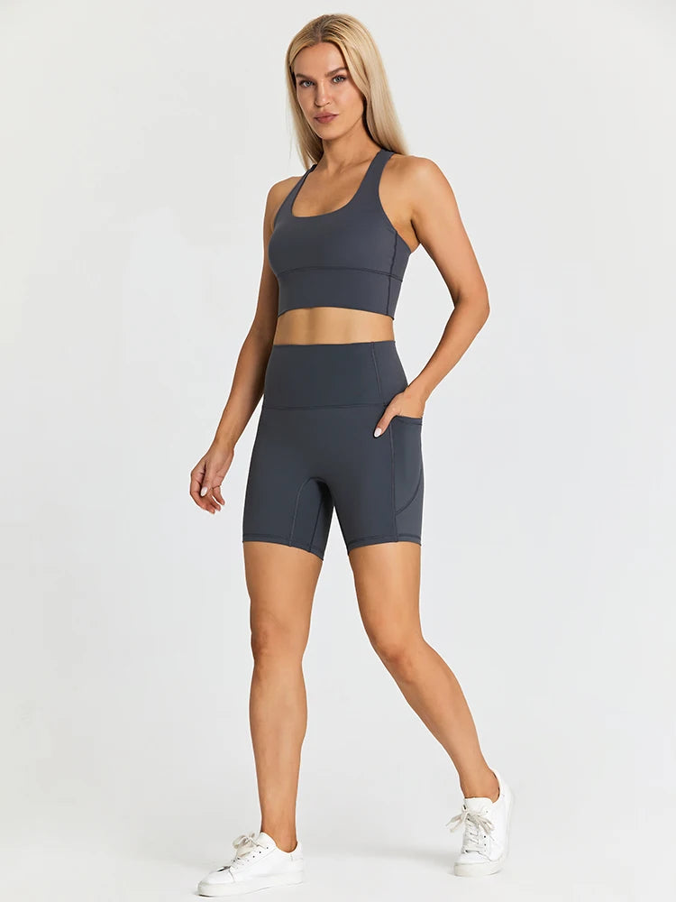 FlexMove Pocket Yoga Shorts Set