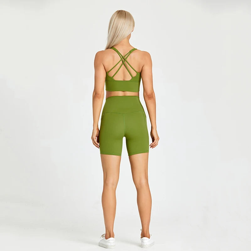 FlexMove Pocket Yoga Shorts Set