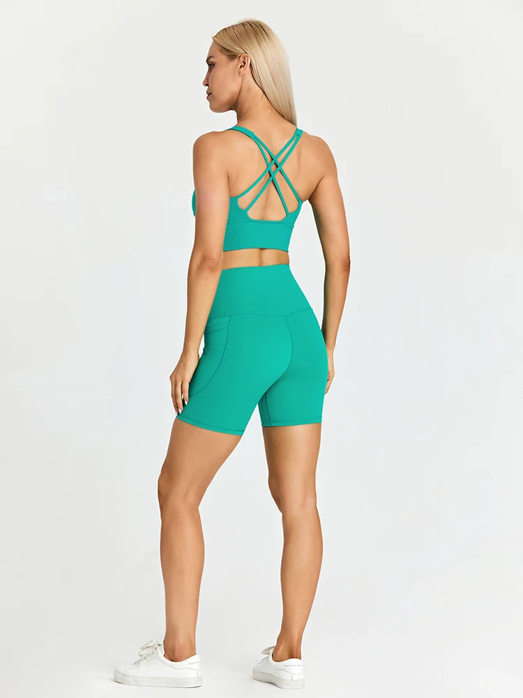 FlexMove Pocket Yoga Shorts Set