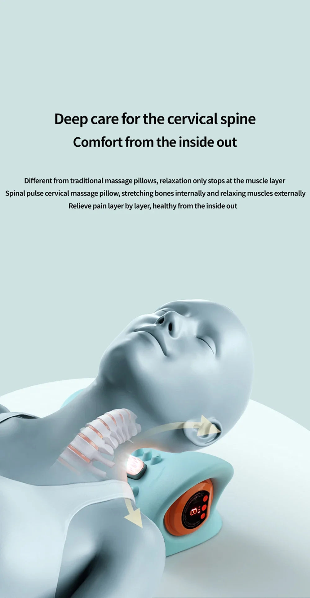 NeckEase Heated Cervical Massager