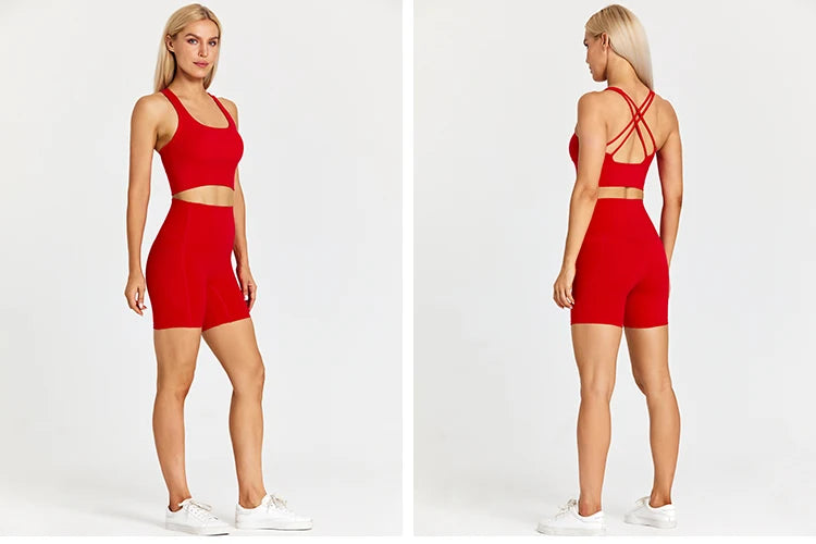 FlexMove Pocket Yoga Shorts Set