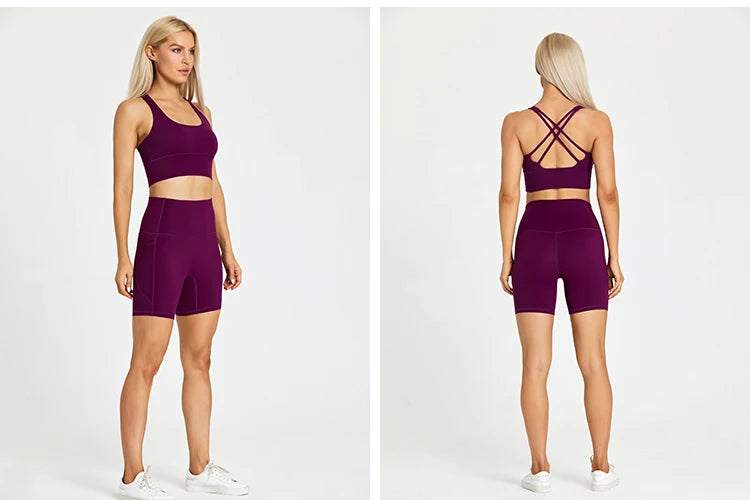FlexMove Pocket Yoga Shorts Set