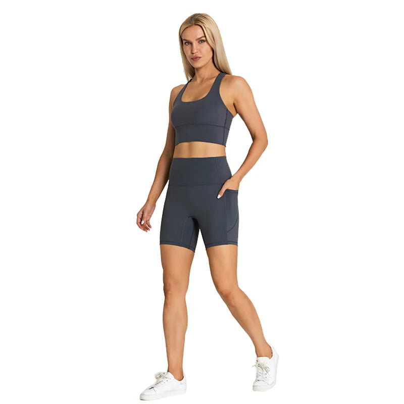FlexMove Pocket Yoga Shorts Set