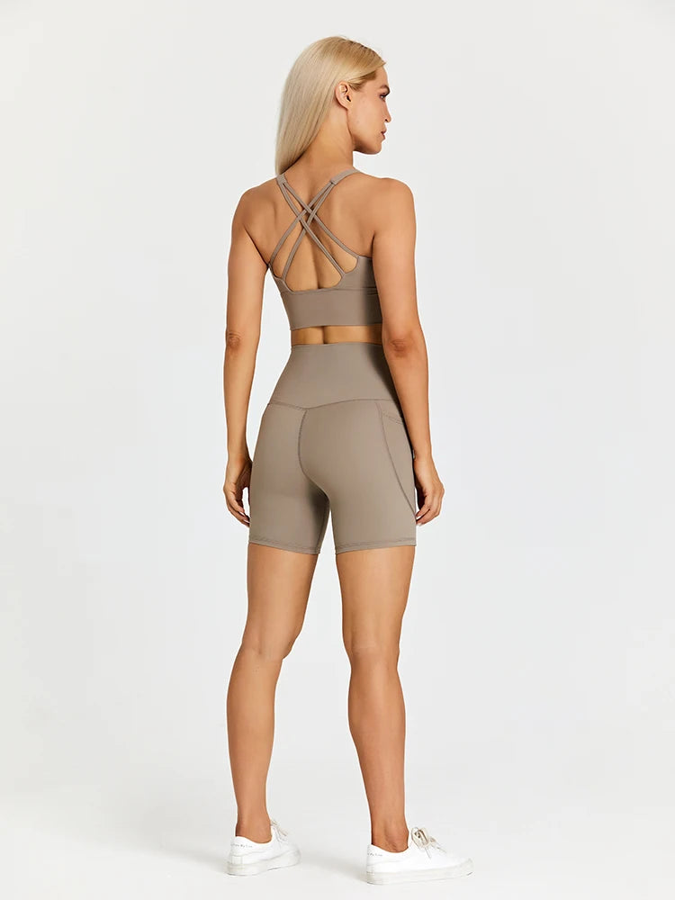 FlexMove Pocket Yoga Shorts Set