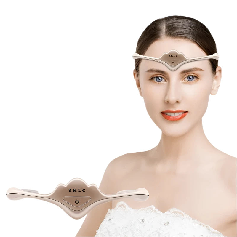SereneSleep Smart Massager in white with electric pulse therapy features, designed to relieve migraines, improve sleep quality, and reduce stress. Compact and easy to use for deep relaxation.