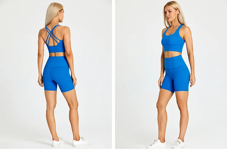 FlexMove Pocket Yoga Shorts Set